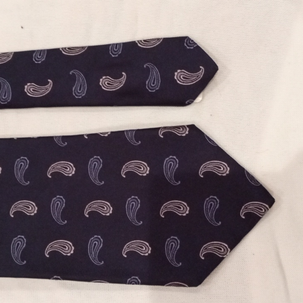 Vtg XL Alara silk tie paisley 3-7/8x58" USA